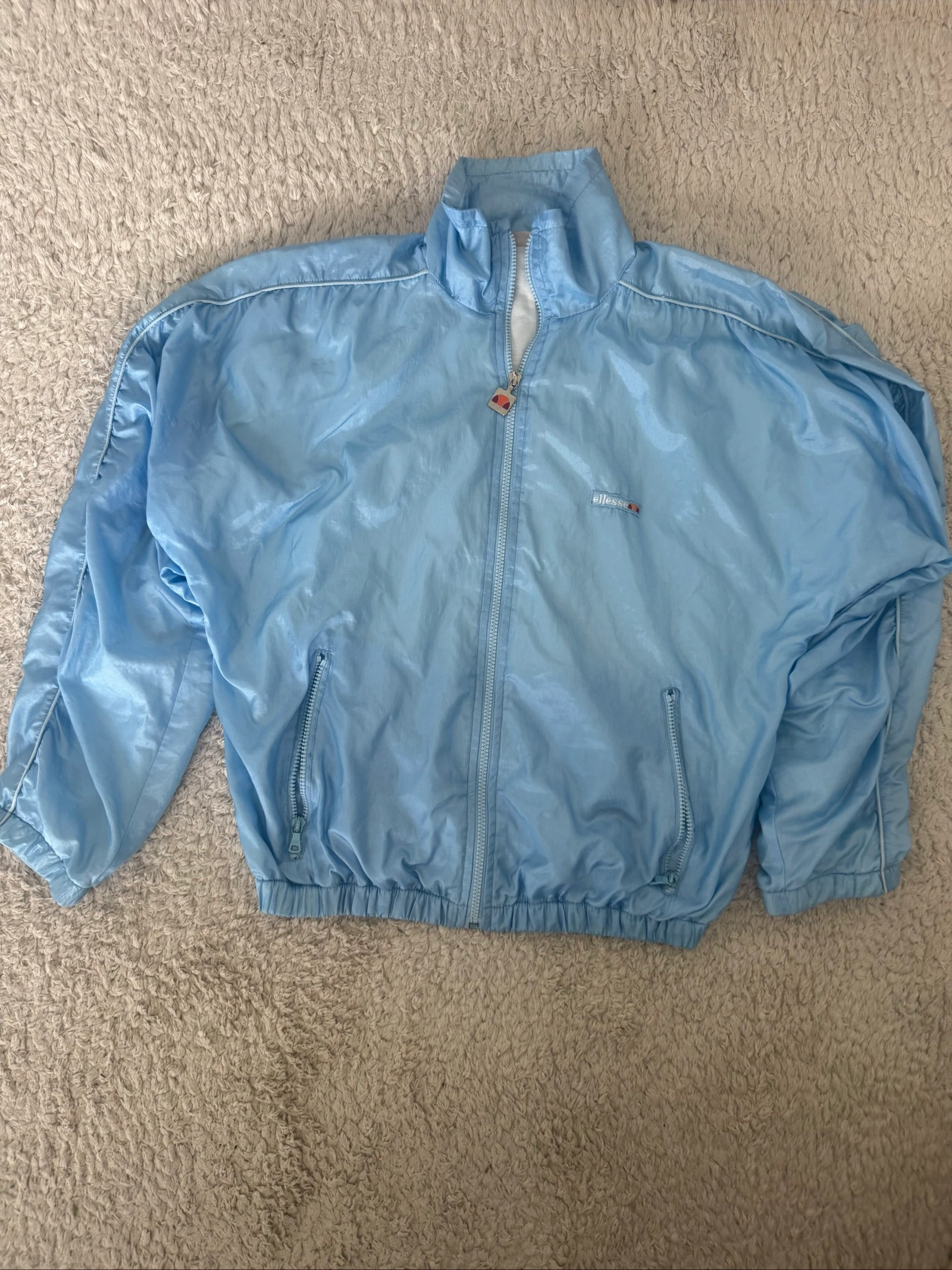 Ellesse Vintage Track Jacket Baby Blue Made in Italy Full Zip 90s Retro – photo 7